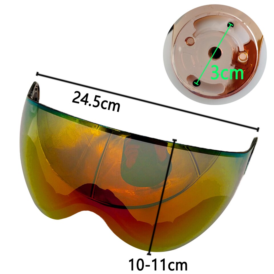 LOCLE Skihelm Visiere von MS95 MS99 Multifunktionaler winddichter staubdichter Ersatzlinse UV-Schutz Skihelm Extra Linse