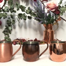 Vasos de cobre para cerveza de 500 ml, hechos a mano, cobre puro antibacteriano, Vintage rústico, vasos para beber