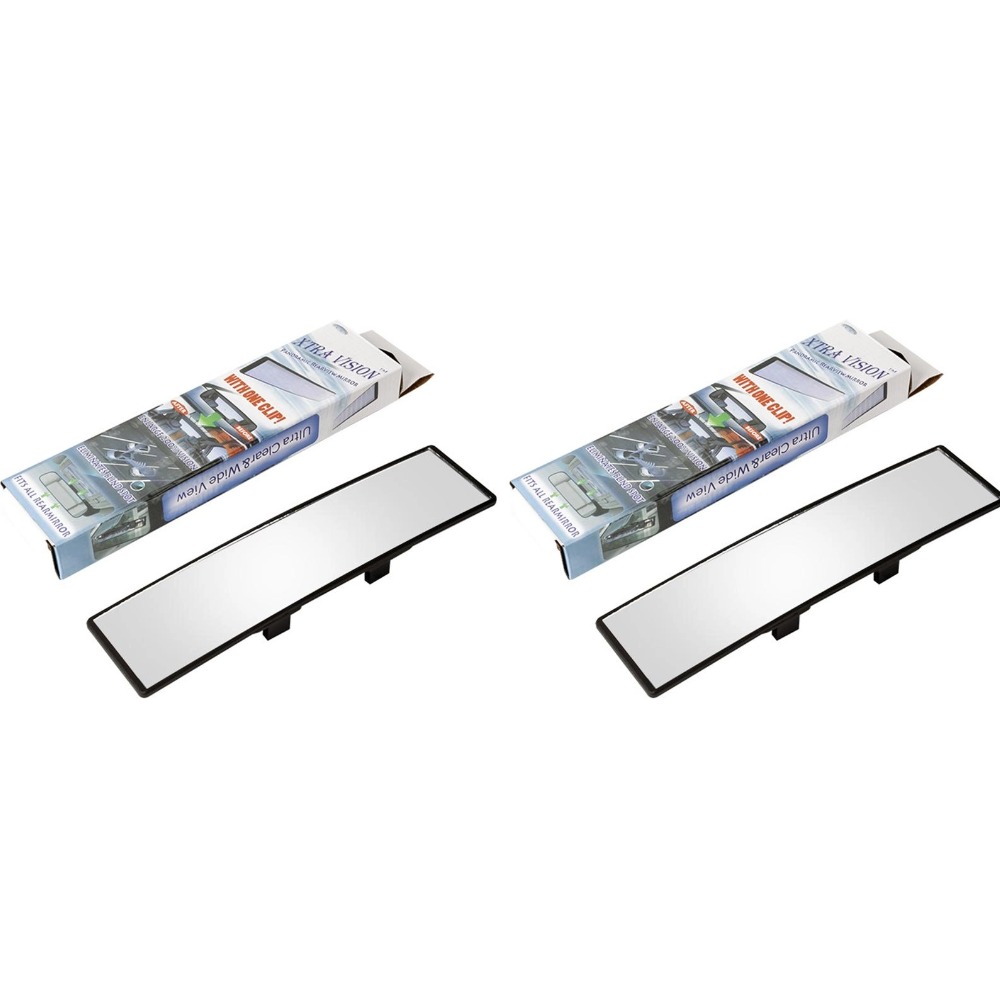 Car Interior Curved Rearview Mirror Increase Vision Field Reduce Blind Spots Universal Car Anti-glare Panoramic Rearview Mirror: WHITE