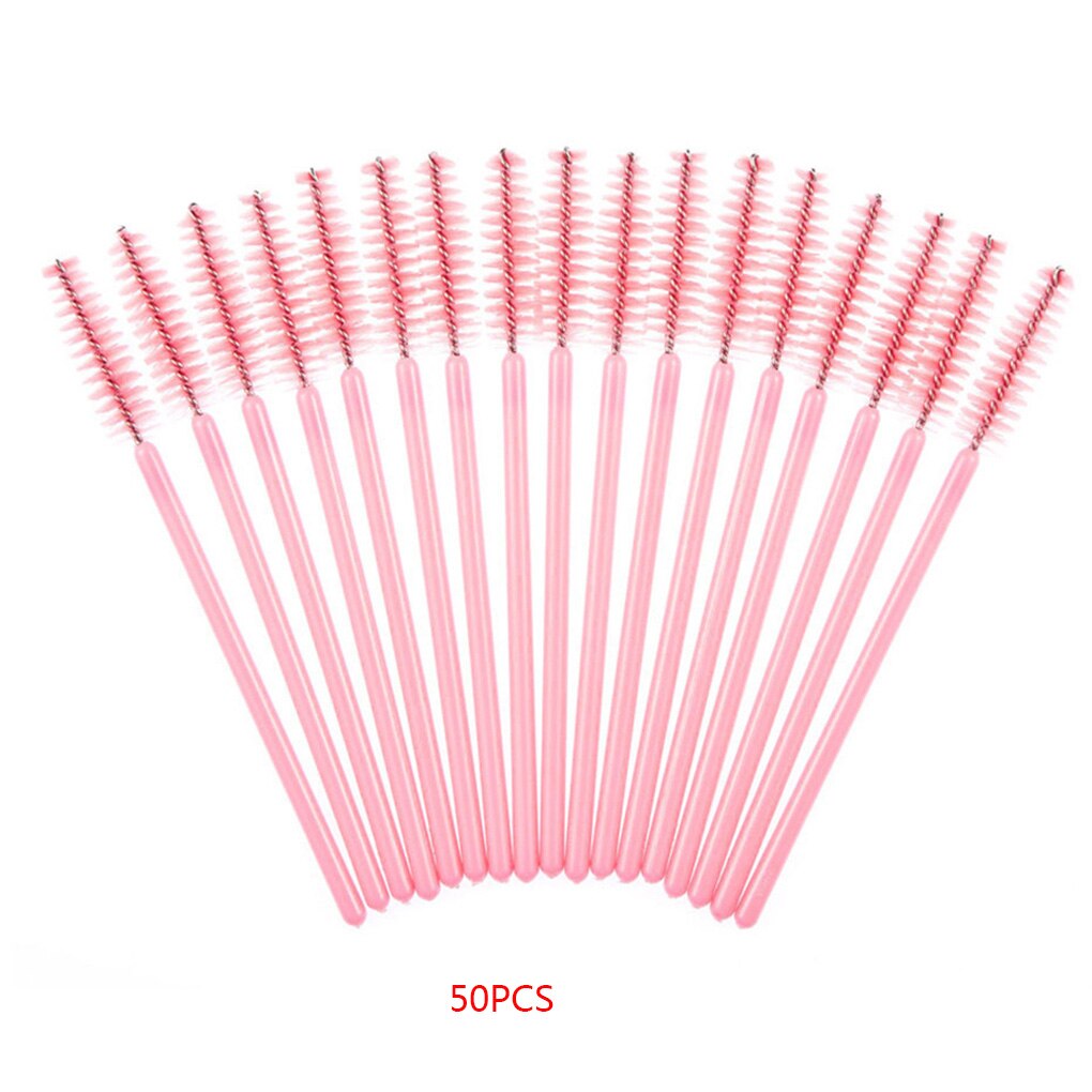 1 PC/10 PCS/50 STUKS Wegwerp Eyelash Mini Brush Mascara Applicator Wand Make-Up Kwasten Ogen Lip Cosmetica borstels