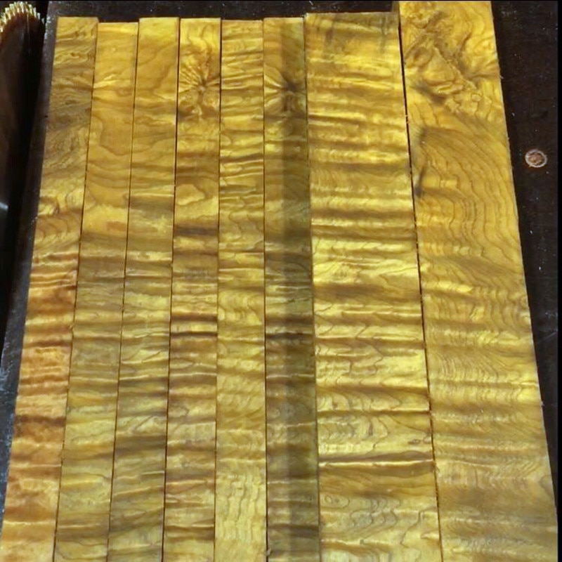 1pc Burmese golden phoebe logs water ripples full of gold solid wood