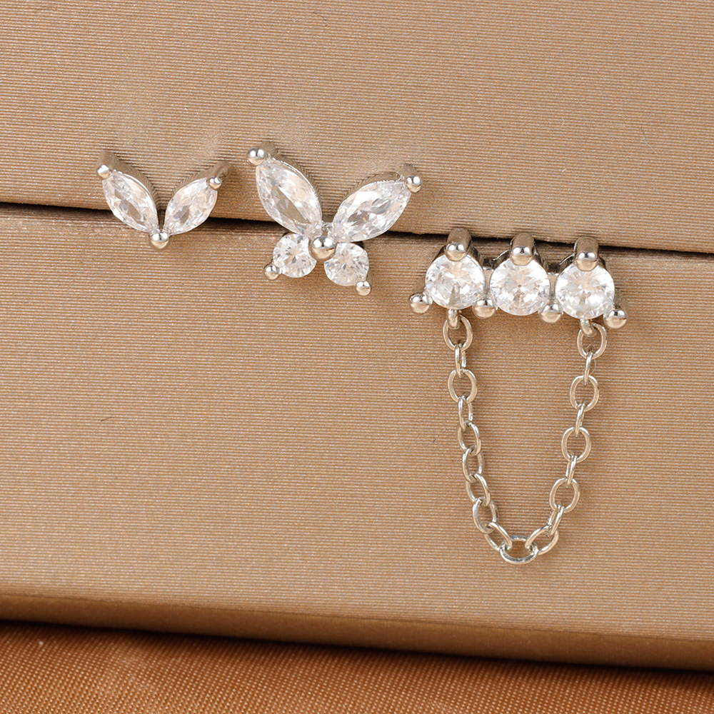 Conjunto de pendientes de aro de círculo redondo para mujer, aretes pequeños de acero inoxidable para Piercing de cartílago, joyería, 3 uds.: RED