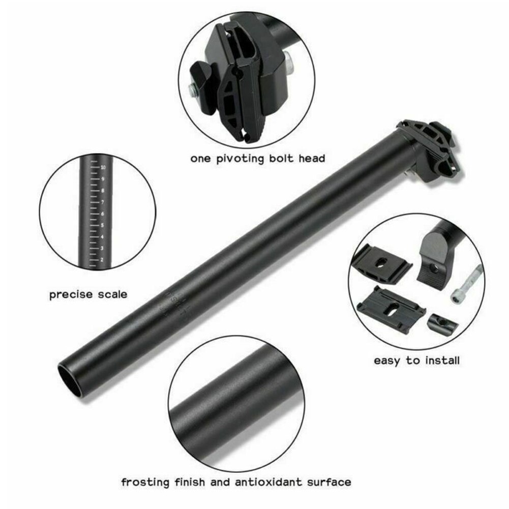 Poste de asiento de bicicleta de montaña, tubo de aleación de aluminio, 25,4, 27,2, 30,8, 31,8