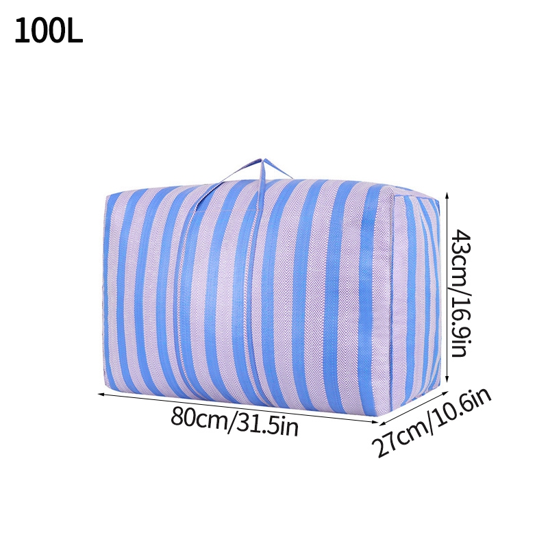 Waterproof Foldable Nylon Luggage Bag Clothes Quilt Storage Bag Quilt Organizer Luggage Package with Zipper Closet Organizer: M 80x43x27cm