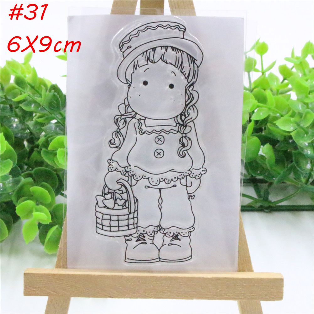 Meisjes Transparant Clear Siliconen Stempel/Seal Voor Diy Scrapbooking Fotoalbum Decoratieve Papieren Kaart Ambachten Handgemaakte Cadeau: 31
