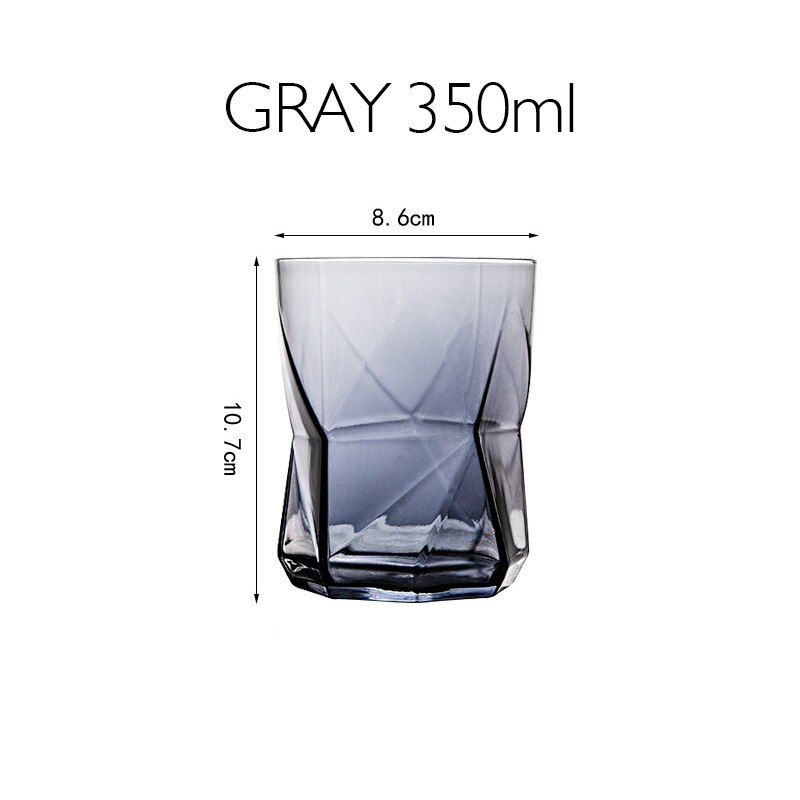 Wine cup Crystal constellation Glass Cups Stylish Red Wine goblet Vodka Shot Cup Whiskey Glassware Drinking For Barware: GRAY 350ml