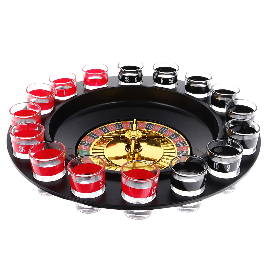 Della novità trasporto Bere Roulette Set Vino Gioco con Casino Spin Colpo di Vetro per Bar Notturno Party Game 2-8 Giocatori