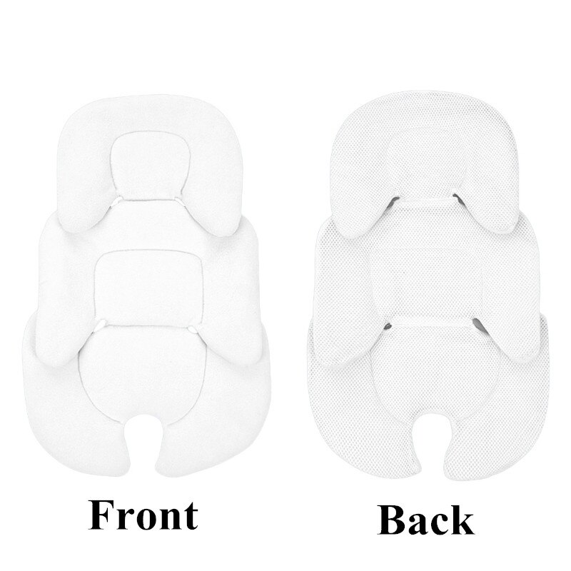 Baby klapvogn pude autostol indsats baby hoved nakkestøtte pude madras åndbar mesh liner måtte barnevogn termisk madras: Hvid -1 pc