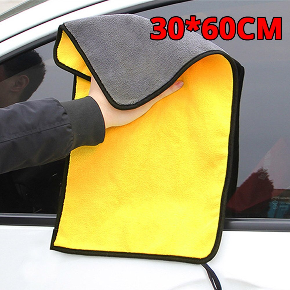 Auto Care Wash Tools 800gsm Polishes Paint Cleaner Thick Plush Microfiber Car Cleaning Microfibre Wax Polishing Detail Detailing: gray