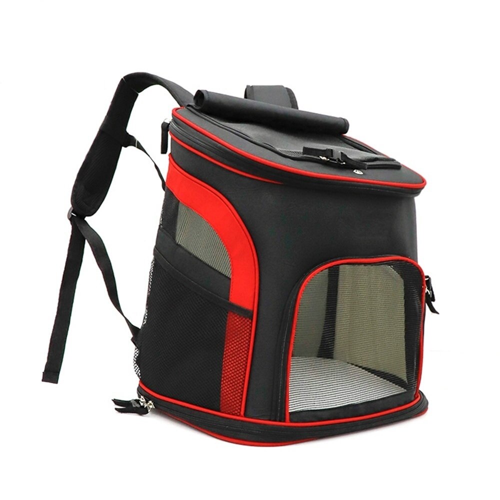 Bolsa de malla para perros, mochila transpirable para perros, bolsa de transporte para gatos de gran capacidad, bolsa de transporte para mascotas Oxford, bolsa de transportador de tela