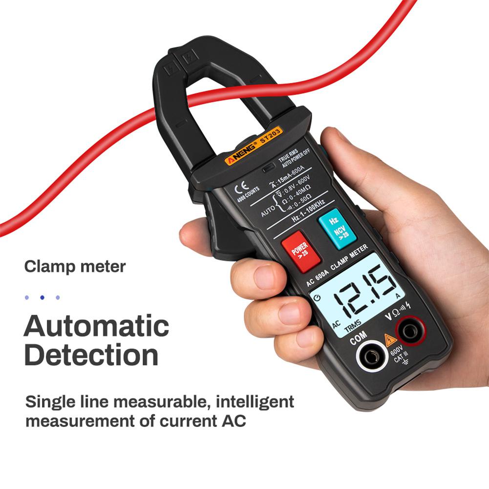 ANENG ST203 Auto Digital Klemme Meter Multimeter 4000 zählt True RMS Mini Ampere DC/AC Klemme Meter Voltmeter 400v Automatische Palette