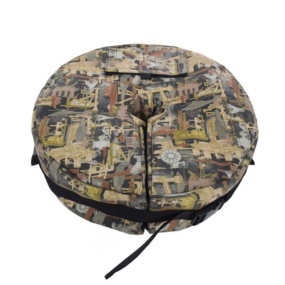 Sacs de sable en forme de roue 46cm, pare-soleil d&#39;extérieur, Pergola auvent sans pelle, Support fixe coupe-vent, sac de sable, rangement: camouflage