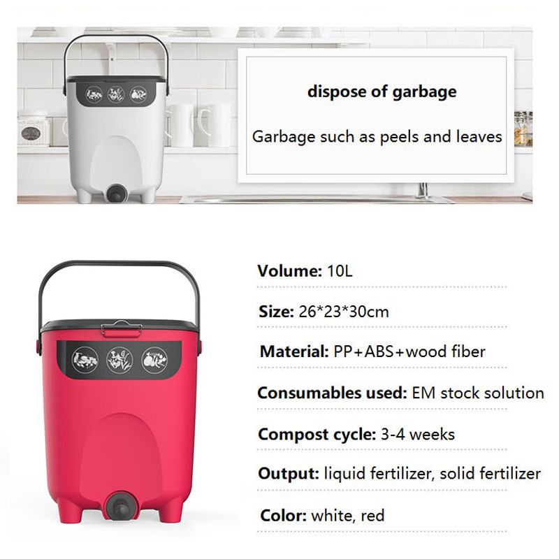 10L Keuken Afval Compost Bin Pokashi Compost Doos Thuis Snelle Fermentatie Van Indoor Composteren Emmer Voedselresten