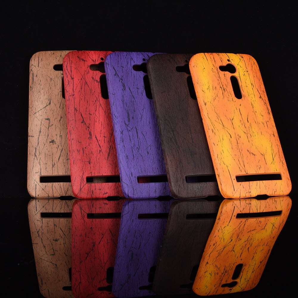 Neue Für Asus Zenfone Gehen ZB500KL Fall 5,0 zoll PU Holz leder korn handy holster Für Asus ZB500KL shell telefon-beutel-abdeckung