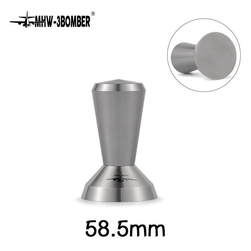 Normcore 53,3 mm Koffieverdeler - Espresso Leveler - Koffie Nivellering Tool Past 54mm Breville Portafilters - Barista Espresso Accessoires - Verstelbare Diepte - Roestvrijstalen basis, Zwart