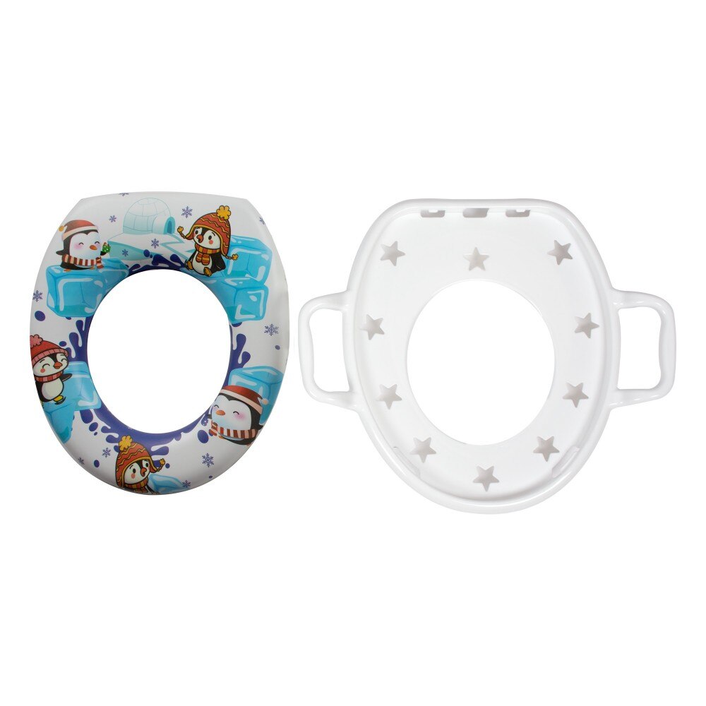 Adaptador de asiento de inodoro con de pingüino