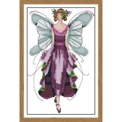 Kreuz Stich Schöne Mädchen Muster Blumen Elf Schmetterling Engel Kreuz Stich Kit 14CT Druck Stickerei DIY Manuelle Hand: Rot / 11CT  Printed