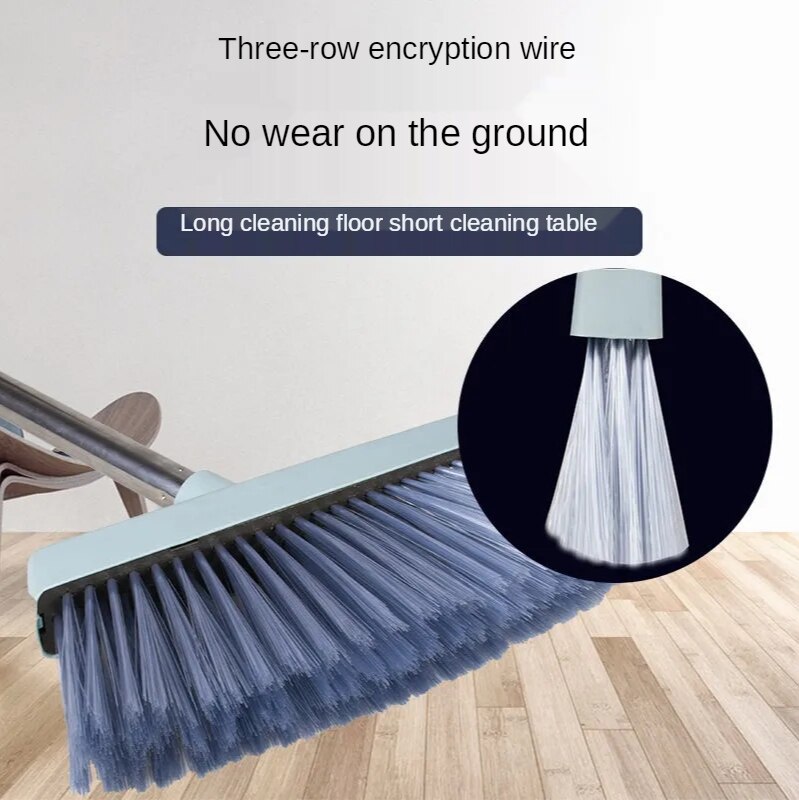 Windproof Broom & Dustpan With Broomstick Cleaning Brush Long Comb Teeth Floor cleaning Broom and Dustpan Litter Picker