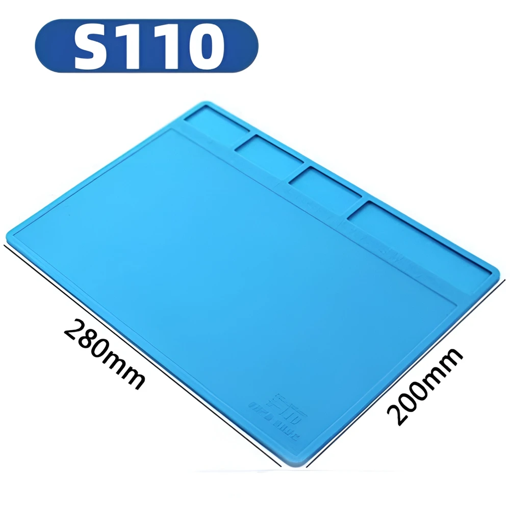 Soldering Mat ESD Antistatic Heat Resistant Insulation Work Mat Soldering Station Kit Silicone Repair Pad Maintenance Platform: Light Yellow