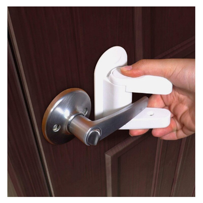 1 Pcs Kind Veiligheid Proof Deuren Baby Veiligheidsslot Deur Lever Lock 3M Lijm Deurkruk Compatibel Met Standaard