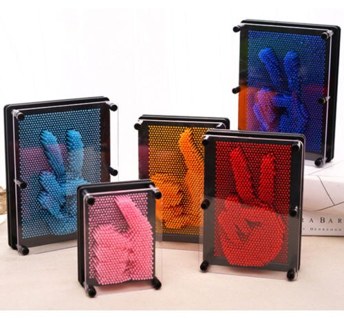Grappige Vingerafdruk Naald 3d Clone Pin Art Plastic Speelgoed voor Kids Decor Craft Willekeurige Kleur