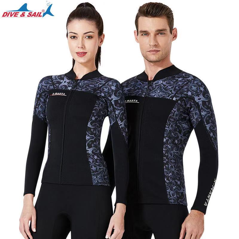 Premium Neoprene 3mm Wetsuits Men's Diving Suit for Dive Scuba Surfing Snorkeling Swimming Jacket Top Diving Zip Up Jacket