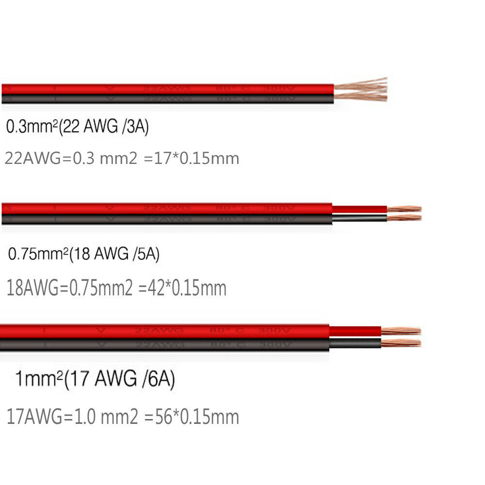 16AWG 5.5*2.5mm/2.1mm prise d'alimentation cc de avec fil bricolage prise femelle et mâle connecteur cc adaptateur de prise DC12V-24V X 1 pièces