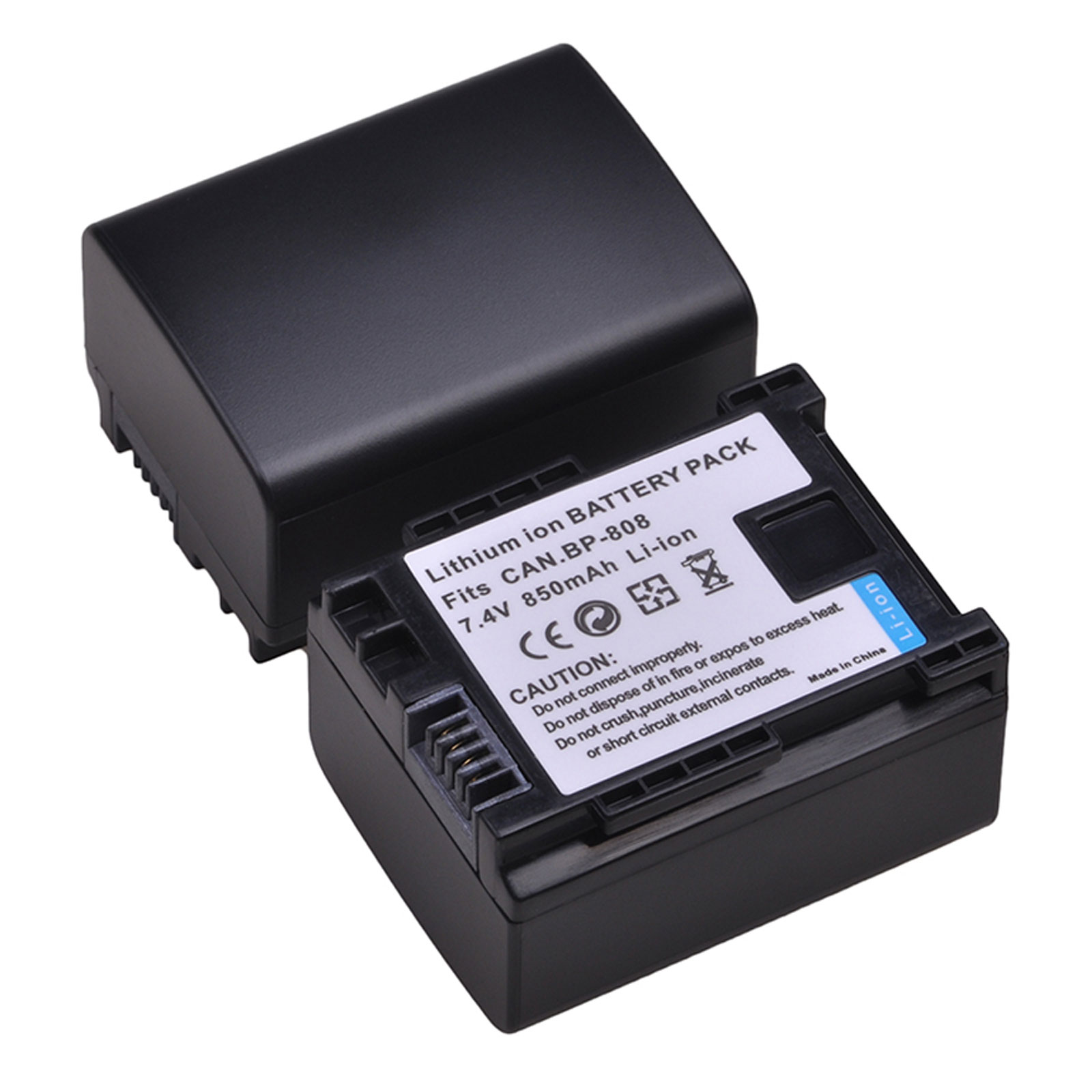 Batería de iones de litio BP-808 BP 808 de 850mAh + cargador LCD para Canon BP-827 BP 827 BP-819 BP-807 BP-809 XA10 HF20 HF10 HF100 HG20