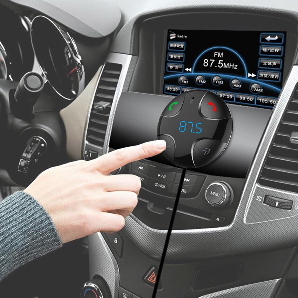 Bluetooth Handsfree Car Kit Fm-zender A2DP Draadloze Auto MP3 Speler Ondersteuning Sd Tf Muziek Spelen Voor Telefoon Led Display