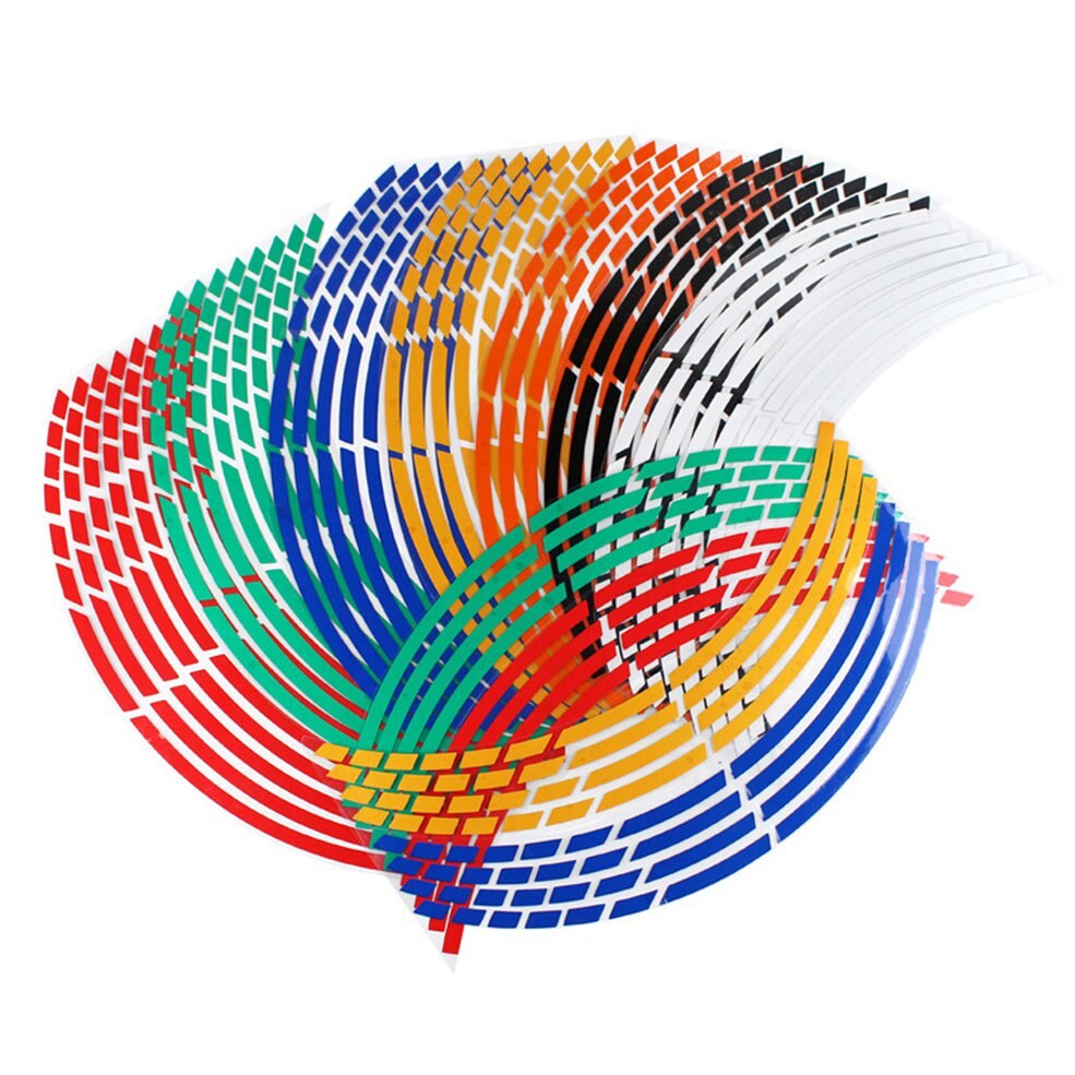 Wheel Stripes Decals for Motorcycle Wheels Accessory Sticker Kits Fluorescent Motorcycle Rim Tape Stickers