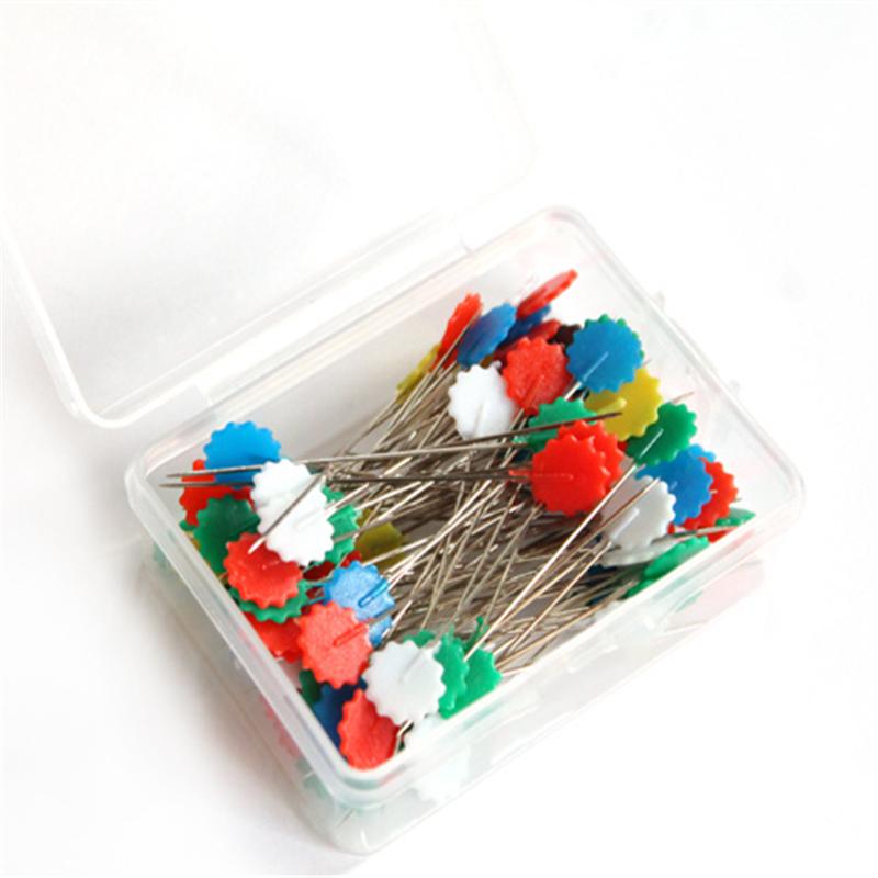 100 stk / boks plomme blomst pin mørk farge manuell rask sommerfugl knapp sommerfugl pin sy pinner og nåler smykker lage  fz57