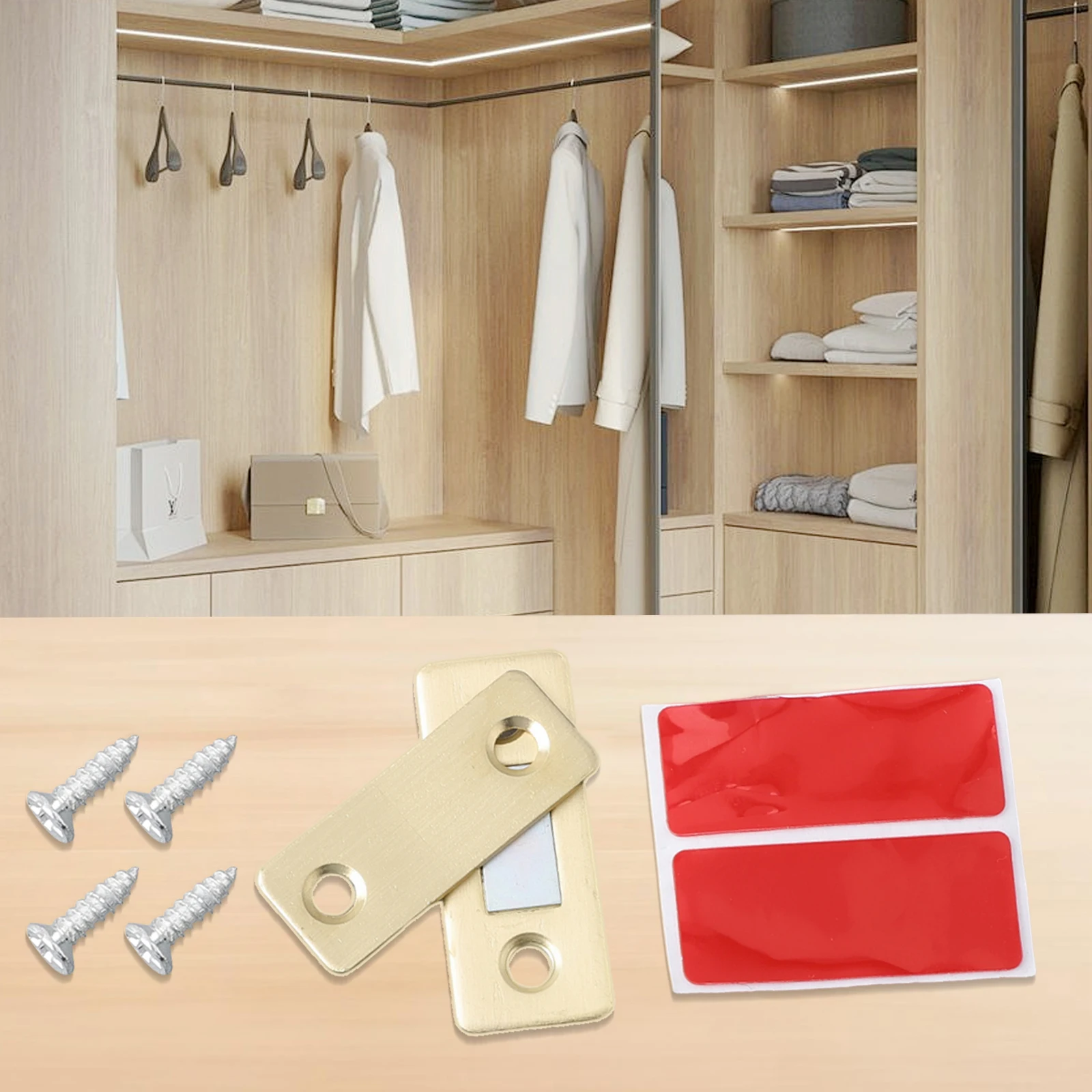 2 stk/set magnetische kast vangt magneet deur stopt sterke deurdranger magneet meubelkast kast schroef sticker ultradun