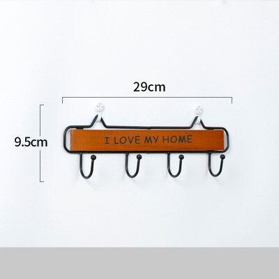 Rack Hooks 3 Size Modern Silplicity Style Wooden Wall-mounted Shelving Hook Storage Rack Home Decorative Hook Key Hook Coat Rack: BROWN4