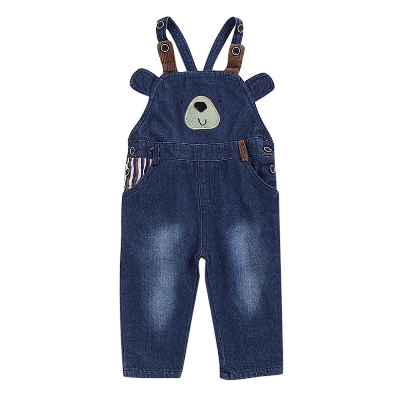 Spring Children's Clothing Baby Boys Jeans Denim Baby Girls Jeans Kids Clothes Suspender Pants Overalls Cartoon Long Trousers: XXL