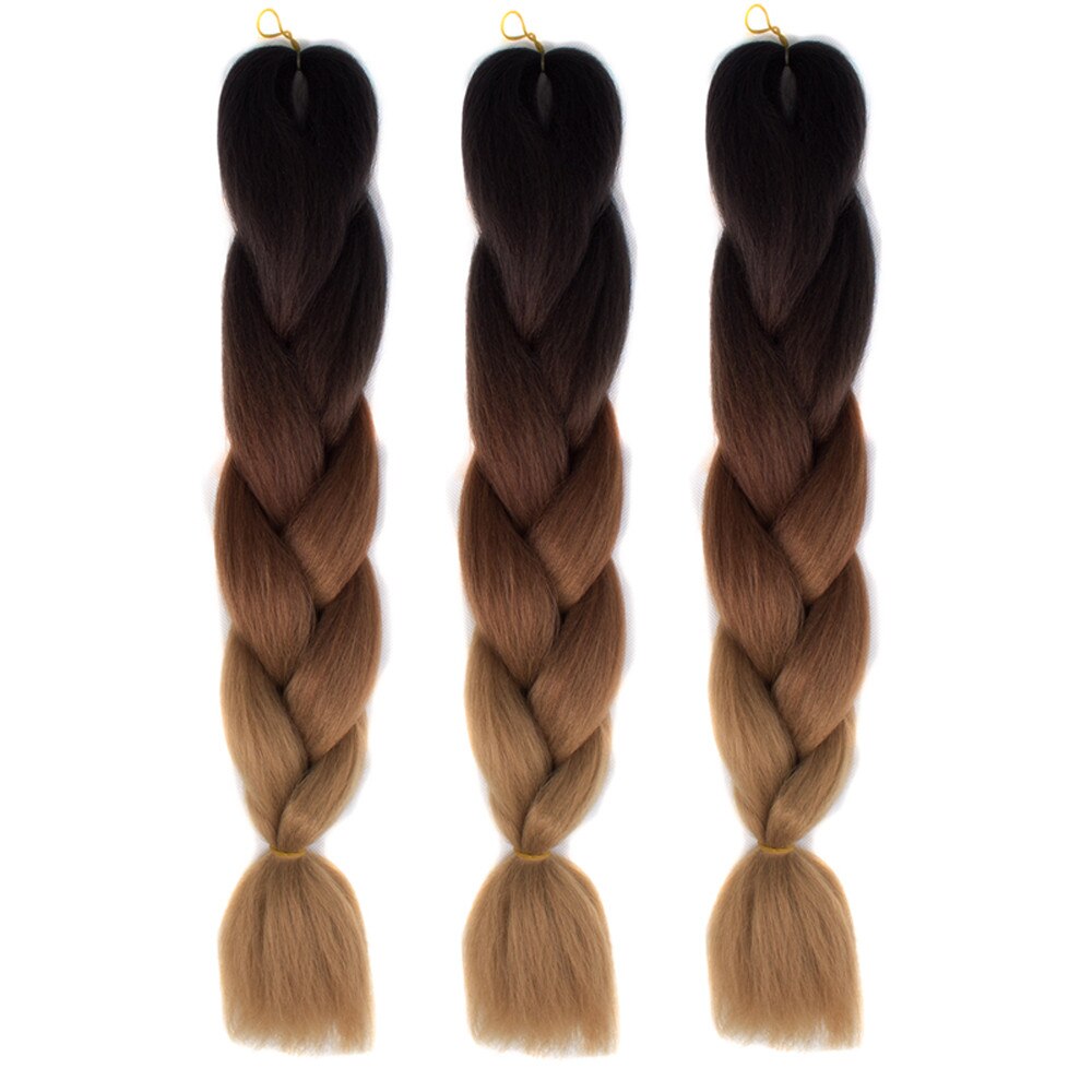 Gradient Ombre Braiding Hair Long Synthetic Jumbo Braid Synthetic Braiding Hair Extensions Ombre Braiding Hair Party Wigs#Y30: #144
