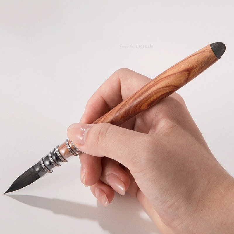 Cabezal de bolígrafo de fibra de nailon, pincel de acuarela, herramienta de arte, pintura al óleo, pluma de línea de gancho de borde, materiales de dibujo artístico para estudiantes