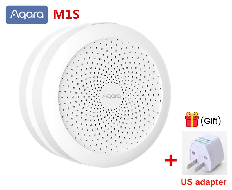 Xiaomi Smart Gateway Aqara Hub M1S Gateway RGB Led Night Light Wireless Zigbee Connect Remote For Apple Homekit App Control: Aqara M1S add US