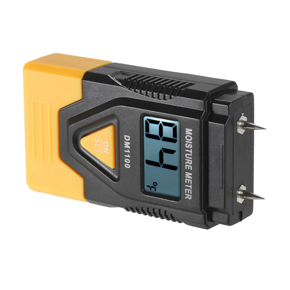 LCD Digital Wood Moisture Meter 3-In-1 Concrete Sawn Timber Humidity Tester Thermometer