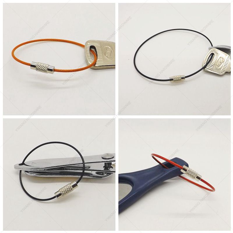 sales well stainless steel wire rope screw lock ring 150mm 10pcs/package hanging ring