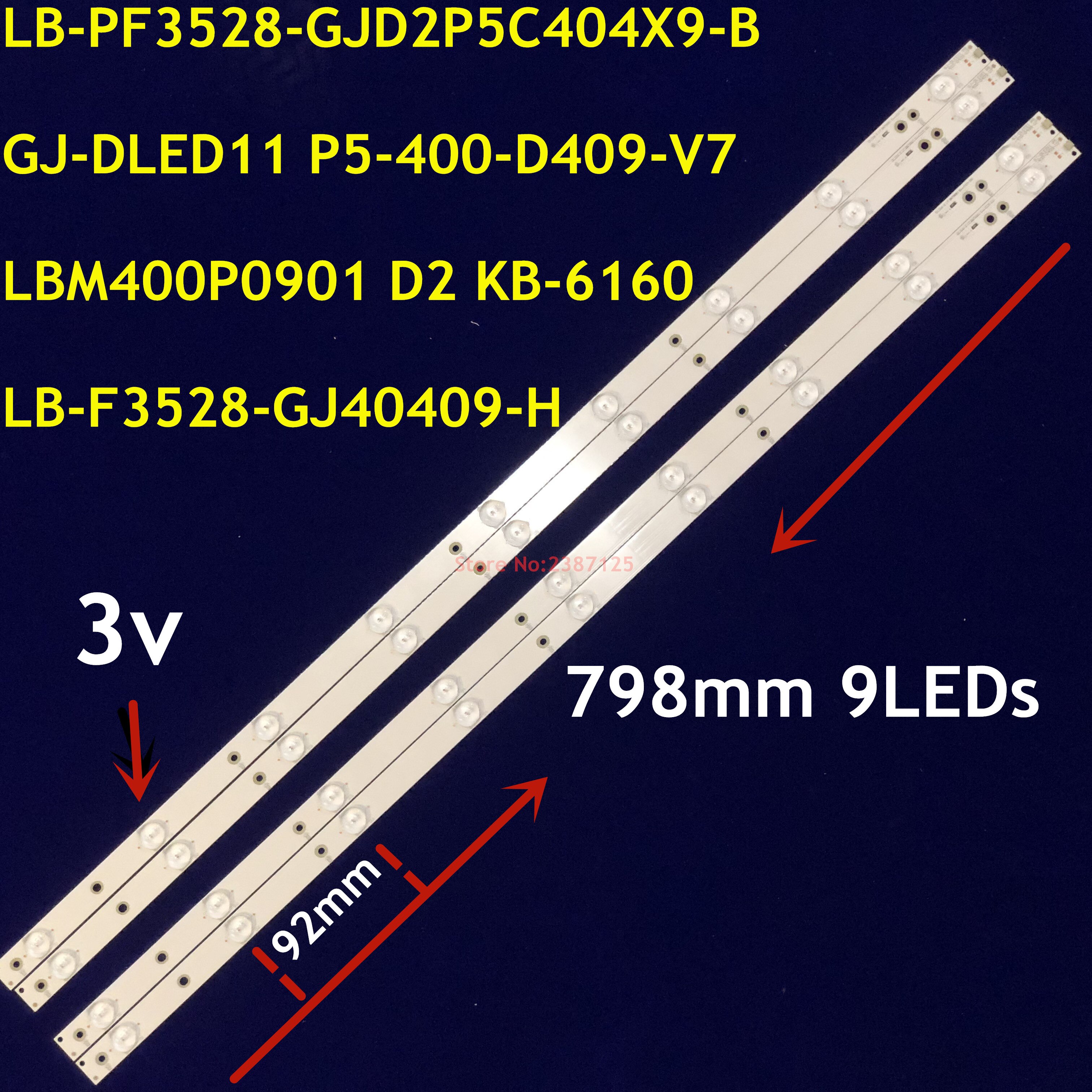 Led strip 9 lampe  lb40013 v004 lbm 400 p 0901- aw -2 til kdl -40 r 380b kdl -40 r 350b kdl -40 r 350d ns -40 d 510 na 15 tpt 400la-hn02 bdm 4065uc