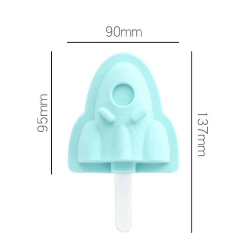 Molde de helado de silicona para el hogar, base para el hogar, modelo de helado, molde para paletas de fruta: 4