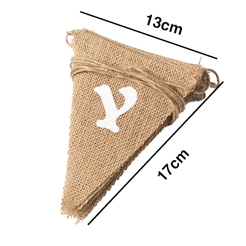 2.4M Linen Happy birthday Flags Banner Western Party Decoration Birthday Bunting Home Decor Event Supplies