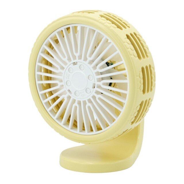 1Pcs Kleine Mini Usb Auto Fan Draagbare Dashboard Ventilator Voor 12V-24V Auto 'S En Vrachtwagens Auto interieur Accessoires Auto Fan: yellow