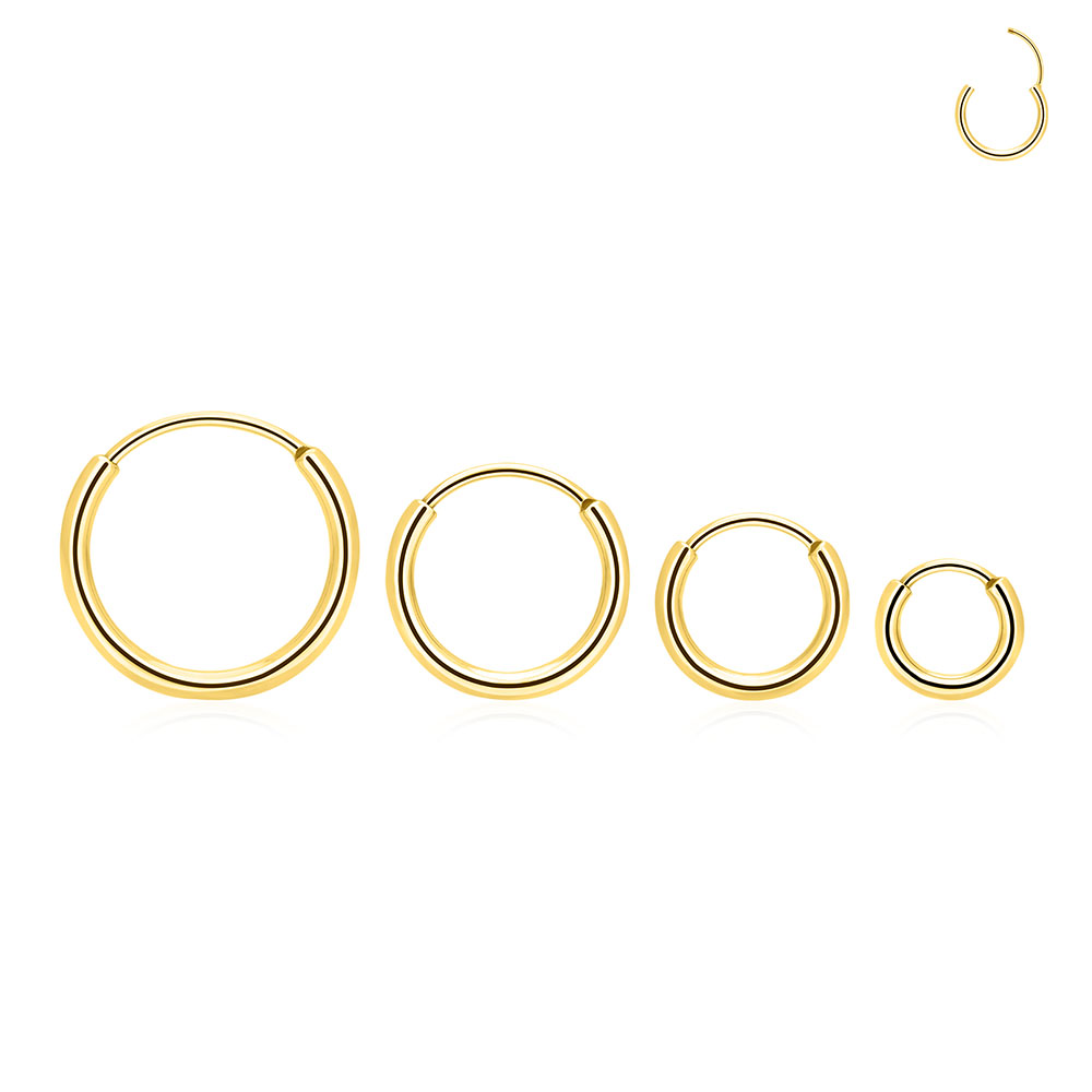 Pendientes de círculo abierto de titanio G23, pendientes simples con personalidad de aire fresco, joyería abierta para Piercing del Tragus a la para hombres y mujeres