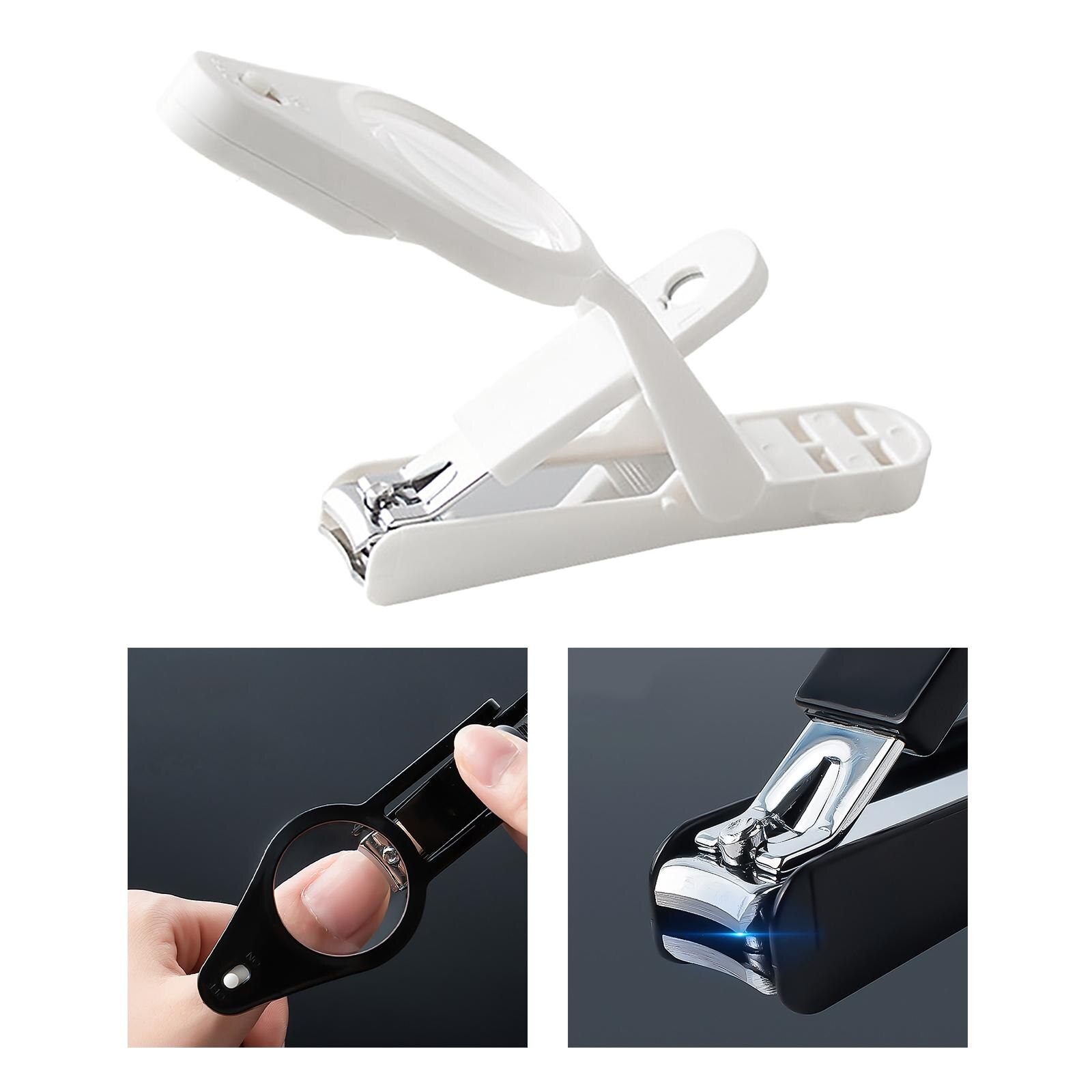 Nail Clippers with Magnifier LED Light Manicure Pedicure Trimmer for Adult