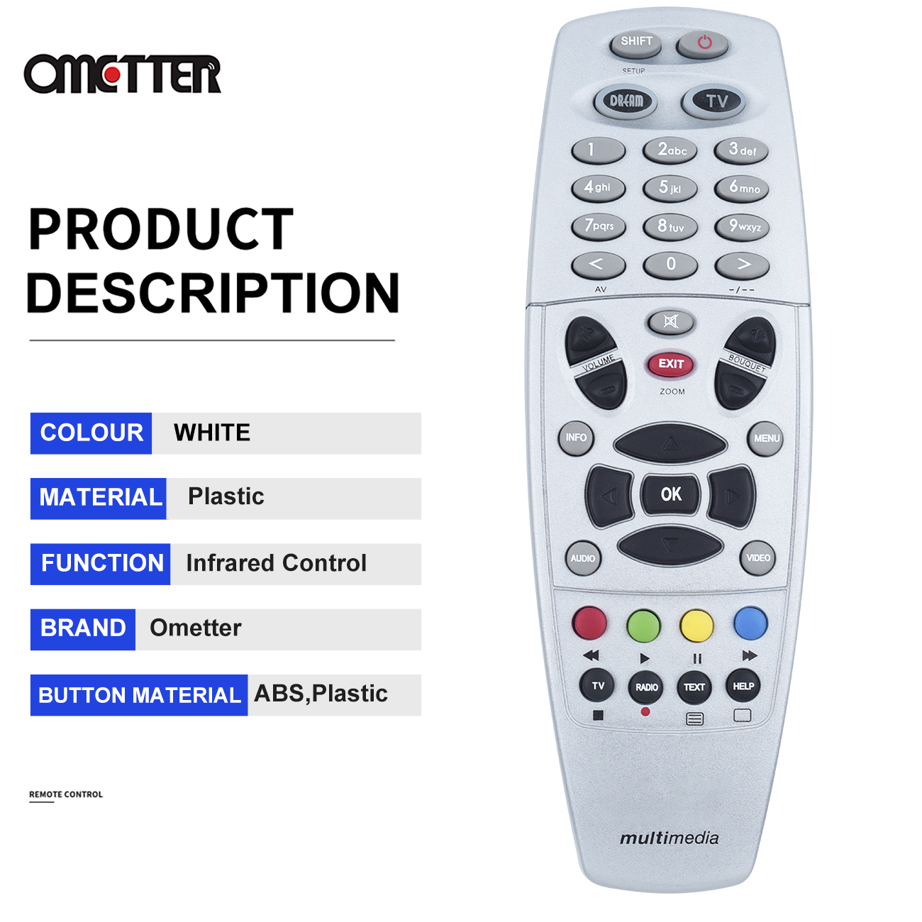 For DREAMBOX Remote Control with Learn Function DM800 DM800HD DM800SE DM500HD DM8000 HD SUNRAY SR4 V1 V2