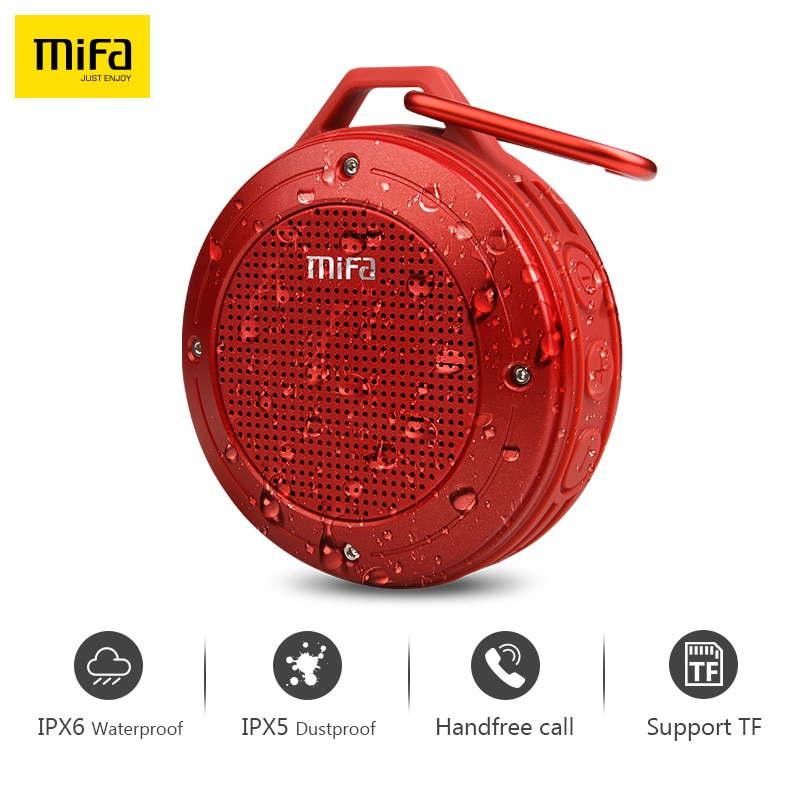 MIFA Wirless Bluetooth Luidspreker Ingebouwde microfoon Bluetooth Stereo IXP6 Water-proof Outdoor Speaker Met Bass Mini Draagbare Speaker