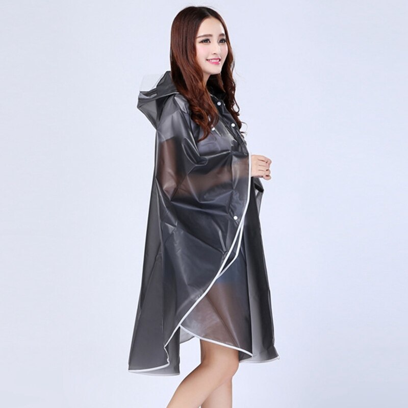 Moto EVA veste de pluie femmes imperméable à capuche imperméable Poncho extérieur manteau de pluie femmes Semi Transparent vélo vêtements de pluie