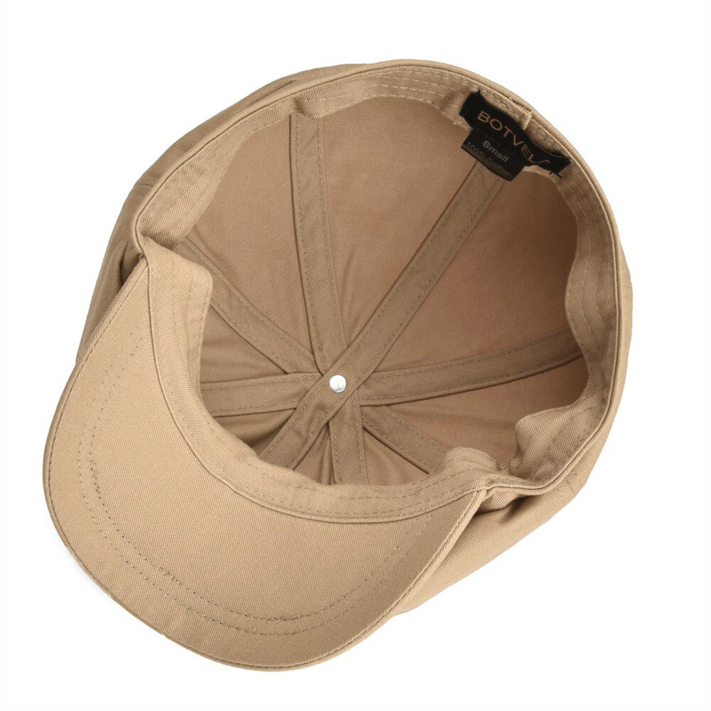 Grand grand casquette gavroche hommes sergé coton huit panneau chapeau femmes boulanger garçon casquettes kaki rétro chapeaux mâle Boina béret 003