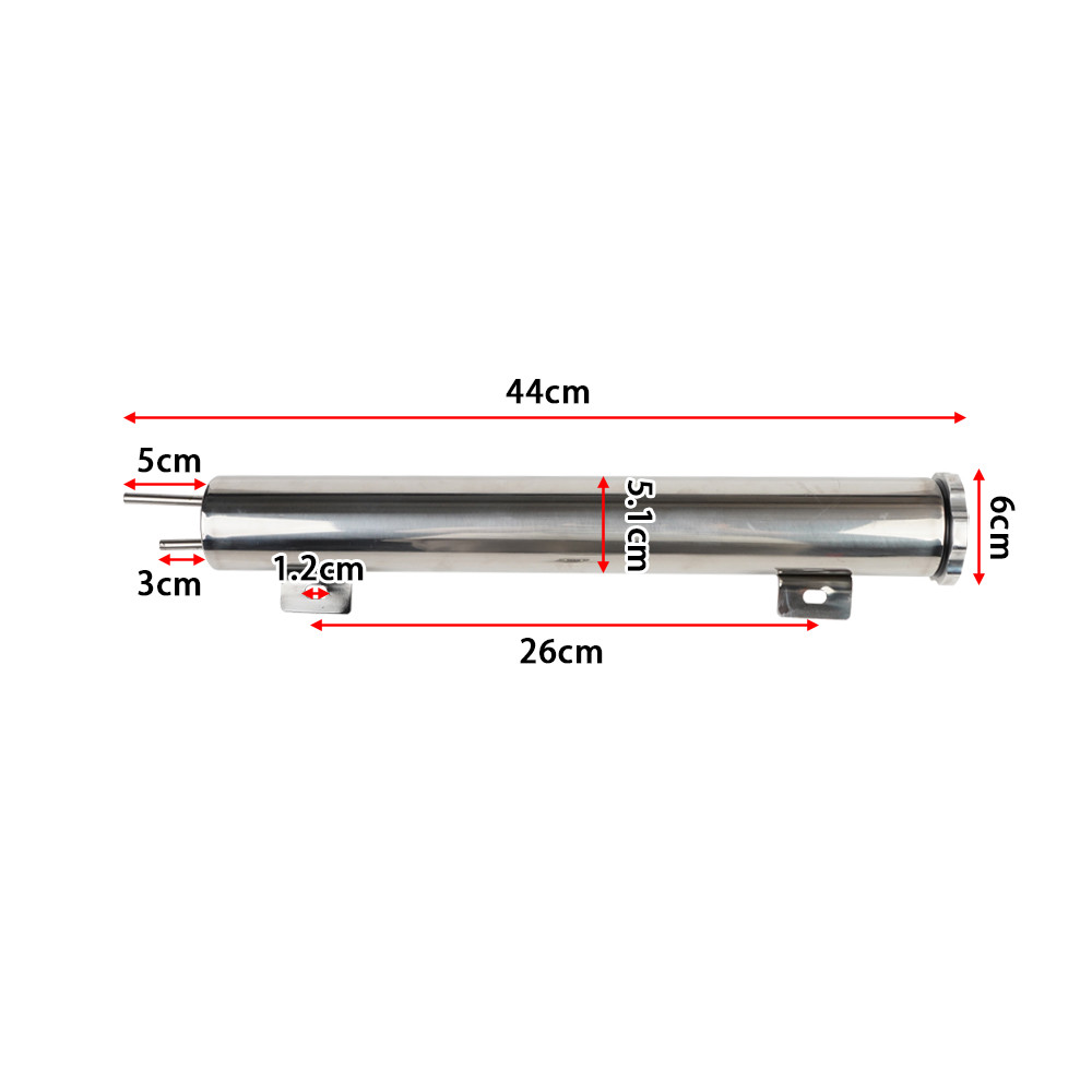 2 'x13'/3 'X10' Universal radiador refrigerante desbordamiento tanque de vómito de acero inoxidable pulido radiador refrigerante tanque de desbordamiento: Lavanda